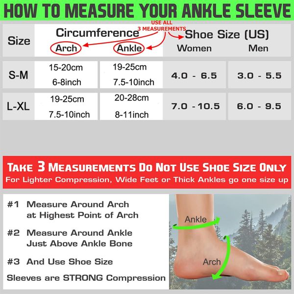 Sports Ankle Brace Compression Sleeve, Nylon 80% Spandex 20% Knit Fabric, All-Season Support, Hand Wash Only, Breathable Heel Protector for Men and Women - Image 7