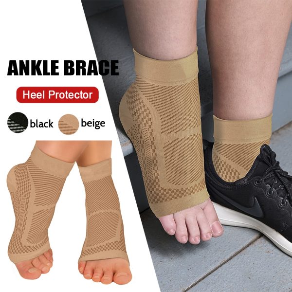 Sports Ankle Brace Compression Sleeve, Nylon 80% Spandex 20% Knit Fabric, All-Season Support, Hand Wash Only, Breathable Heel Protector for Men and Women - Image 6