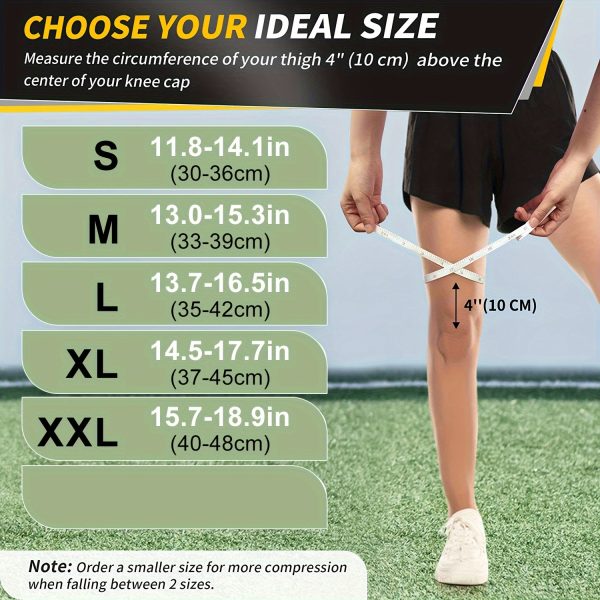 Professional Knee Brace with Patella Pad and Side Stabilizers- Adjustable Compression Sleeve for Running, Exercise, and Injury Support, Black Knee Brace with Flexible Metal Straps for Stability and Comfort, Breathable Fabric - Image 6