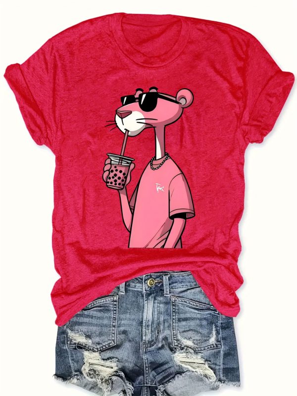 Pink Panther Print Polyester - Image 2