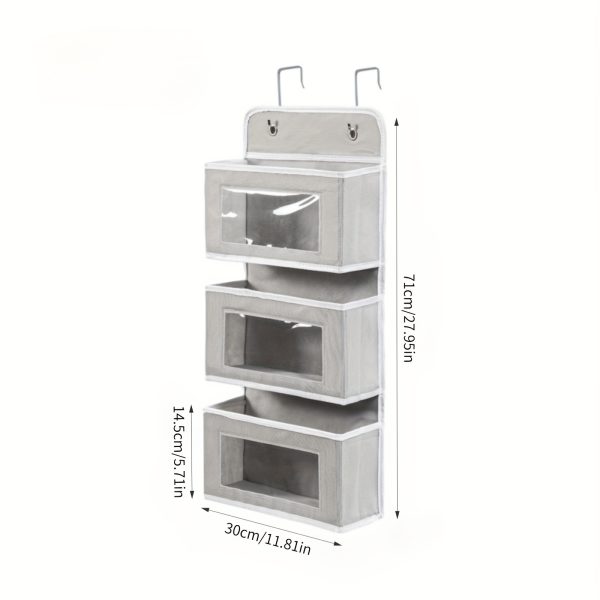 Multi-Use Storage 3-Tier Non-Woven Fabric Hanging Storage Organizer - Image 4
