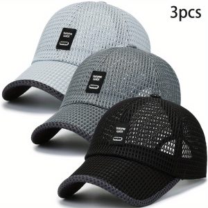 3pcs set, summer shade duckbill cap, outdoor breathable sports baseball cap, a good choice for travel, vacation, running, fishing, hiking, camping, and holiday gift giving