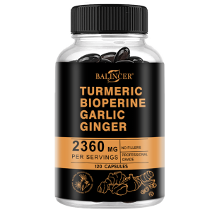 Turmeric Softgels, 2600 for MG Per Serving - with Garlic, Ginger & Black Pepper - Joint & Bone Health Support, 120 Capsules