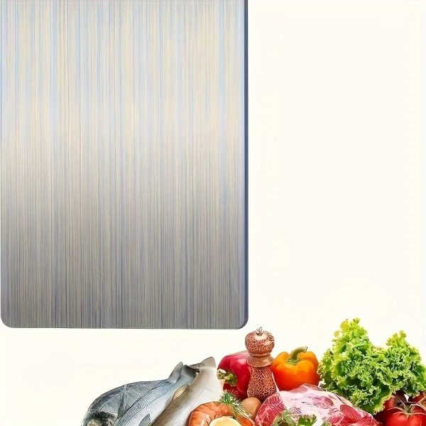 New Stainless Steel Multifunctional Cutting Plate, Stainless Steel Cutting Plate, Double-Sided Food Grade Stainless Steel Cutting, Ensuring The Original Flavor of Ingredients - Image 2