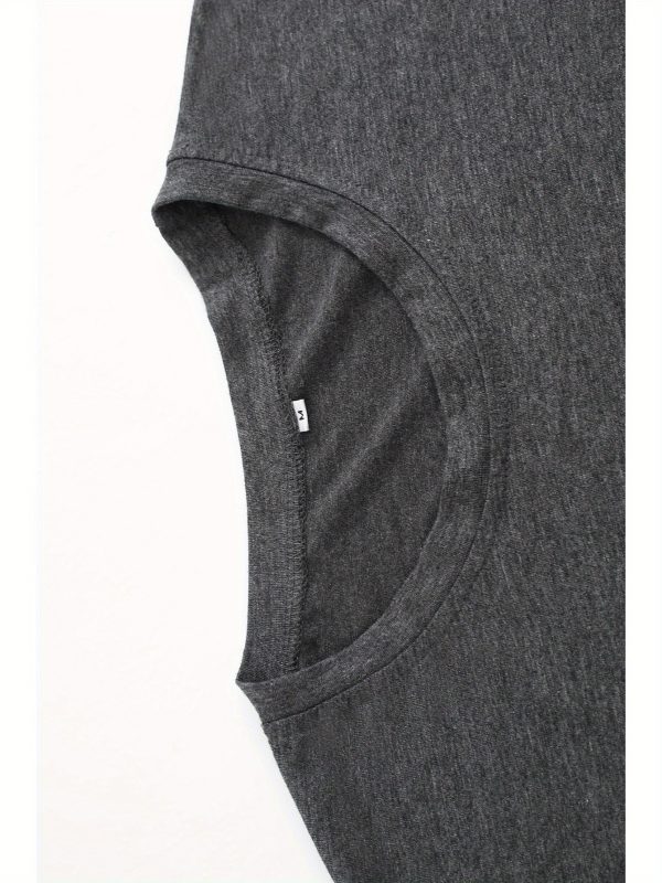 A Family in a Kettle, Letter Pattern Print Round Neck Casual Sports Short Sleeved T-Shirt Fashionable Women'S Clothing - Image 3