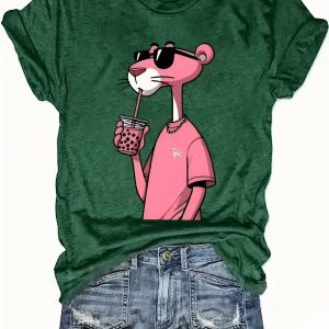 Pink Panther Print Polyester